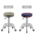 thumbnail image 5 of Round Bar Stool Seat Covers, Heart Confetti on Glitter Elastic Round Chair Cover Stool Seat Slipcover Bar Stool Cushions Round Pad for 12-14 inch, 5 of 7