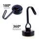 thumbnail image 2 of Colgador acoplable bufanda llaves gancho de almacenamiento Metal cocina baño titular DIY organizador refrigerador giratorio ahorro de espacio Cocina y Comedor Rotación de 360 ​​° de plata Toystoory HA070988-04, 2 of 6