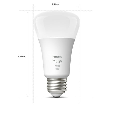 Philips - Hue A19 Bluetooth 75W Smart LED Bulb - White