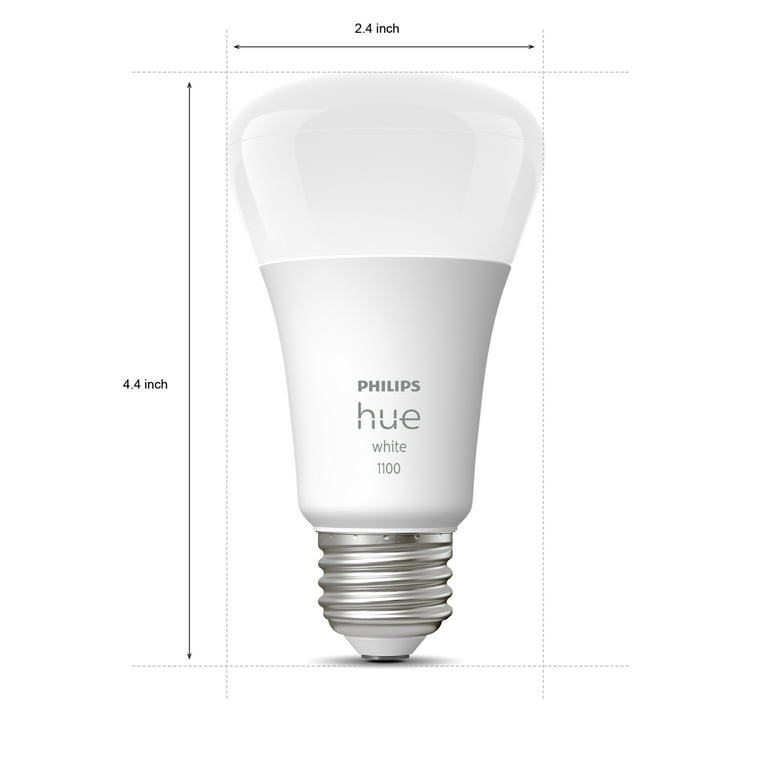Philips Hue E26 Smart LED Bulb, White, 75W Equivalent, Dimmable