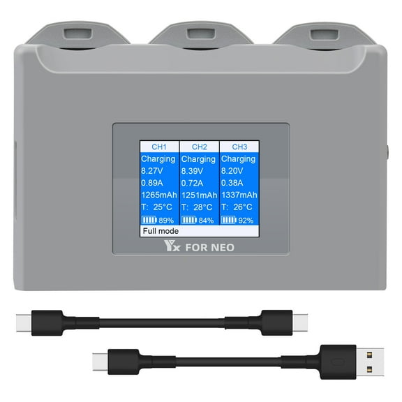 Battery Charger for DJI NEO Drone, Two-Way Charging Hub Portable Battery Charger Fast Charging Station for DJI NEO Battery Accessories