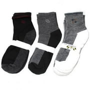 Men Ankle Crew Socks - Gray and White -5 CT