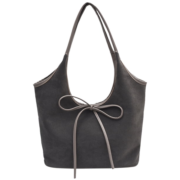 Bolso Tote Bandolera 8846 Gran Capacidad Piel Lijada (Gris)