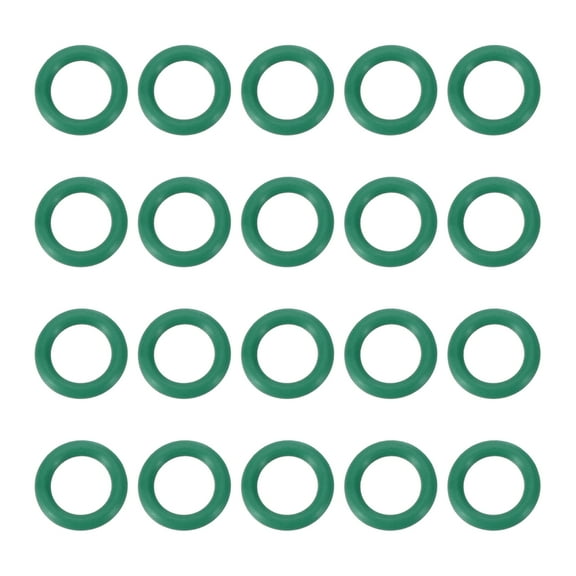 Uxcell Fluorine Rubber O-Ring 9.5mm OD 6.5mm ID 1.5mm Width, Metric FKM Sealing Gasket Replacement, Green 20 Pcs