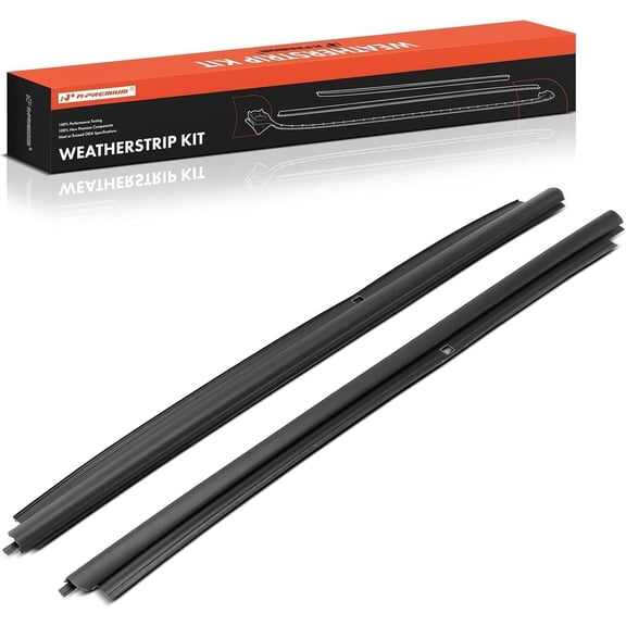 A-Premium 2PCS Front Window Molding Trim Weather Stripping Kit Compatible with Chevrolet Silverado 1500/2500/3500 & GMC Sierra 1500/2500/3500 & Cadillac, Replace 15104014, 15104015