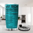 thumbnail image 5 of Veterinarian Coffee Tumbler Vet Tech Nutrition Facts Cup With Lid 20oz Stainless Steel Travel Mug Veterinary Technician Gift For Graduation Vet Appreciation Gifts For Girls, 5 of 6