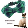 thumbnail image 5 of Collar navideño para perros y gatos con pajarita, collar para perros a cuadros suave y cómodo con pajarita linda para perros pequeños, 5 of 5