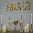 thumbnail image 3 of HGTV Home Collection by National Tree Company Christmas Wall Decoration, Fa La La , Individual Letters, Brown Twig, Beige Leaves, 7 Inch, 3 of 4