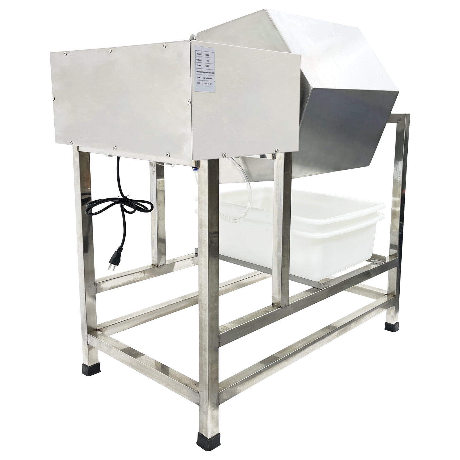 80L Meat Tumbler Marinator Machine Vacuum Pump Hexagonal Barrel Commercial Automatic 110V