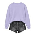 thumbnail image 6 of Arlun Halloween Funny Sweatshirt for Women Sequin Pumpkin Cart Graphic Printed Pullover Tops Long Sleeve Hoodless Shirt Casual Fall Fashion Sweatshirts for Everyday Wear Purple XL, 6 of 6