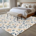 thumbnail image 4 of Large Area Rugs for Living Room Bedroom, Blue Pink Flowers 8'x10' Rug Washable Carpet Runner Indoor Outdoor, Spring Floral Elegant Pastoral Rustic Non Slip Floor Mats Rug for Kitchen, Patio, 4 of 8