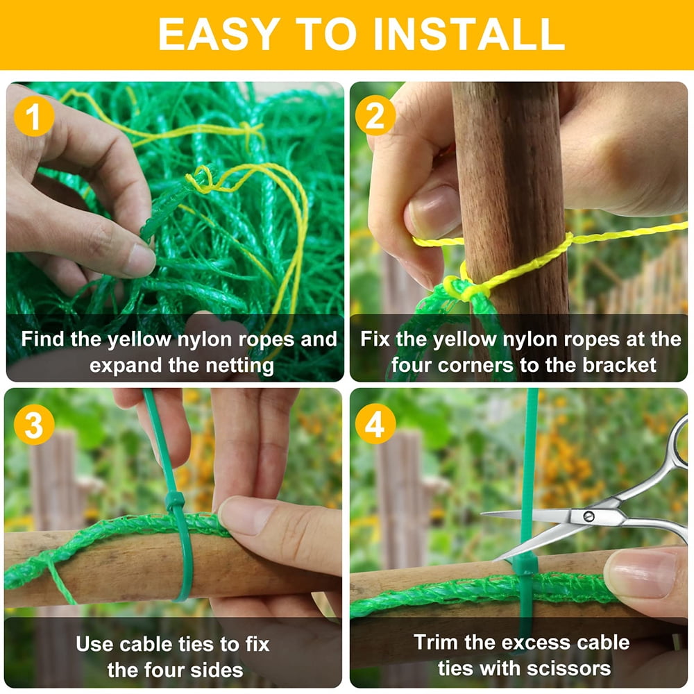 Climbing Plant Trellis - Heavy Duty Garden Trellis for Cucumbers, Vines, Fruits and Vegetables, Tomato Plant Trellis, Climbing Vines/5.9x8.9 FT （5PCS）