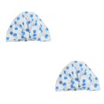 thumbnail image 4 of Moyic Gorros de ducha Estampado de flores Impermeable Elástico Universal Sombrero corto largo Mujeres Niñas Suministros de baño Estampado Type9 NO9, 4 of 6