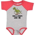 thumbnail image 3 of Inktastic Nana and Grandpa Love Me Dinosaur Grandson Boys Baby Bodysuit, 3 of 5
