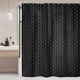 thumbnail image 4 of Herringbone Chevron Shower Curtain Extra Long 72x84 Inch Black Geometric Striped Modern Fashion Panel Decor Fabric Bathroom Set Polyester Waterproof 12 Pack Hooks, 4 of 6