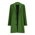 thumbnail image 6 of NAISIBABY Girls Woolen Coat, Lapel Mid Length Classic Buttons Fall Winter Warm Peacoat with Pockets Green 12T, 6 of 9
