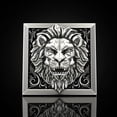 thumbnail image 4 of Two Sets of Vintage Lion Rings: European American Unisex Alloy Rings with Artificial Gemstones/Semi-Precious Stone Inlay, 4 of 5