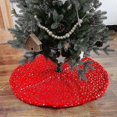 thumbnail image 2 of 90cm Christmas Tree Skirt for Christmas Tree Holiday Party DecorationsRed, Christmas Tree Stand Cover for Decortion Christmas Tree for Christmas Party, 2 of 3