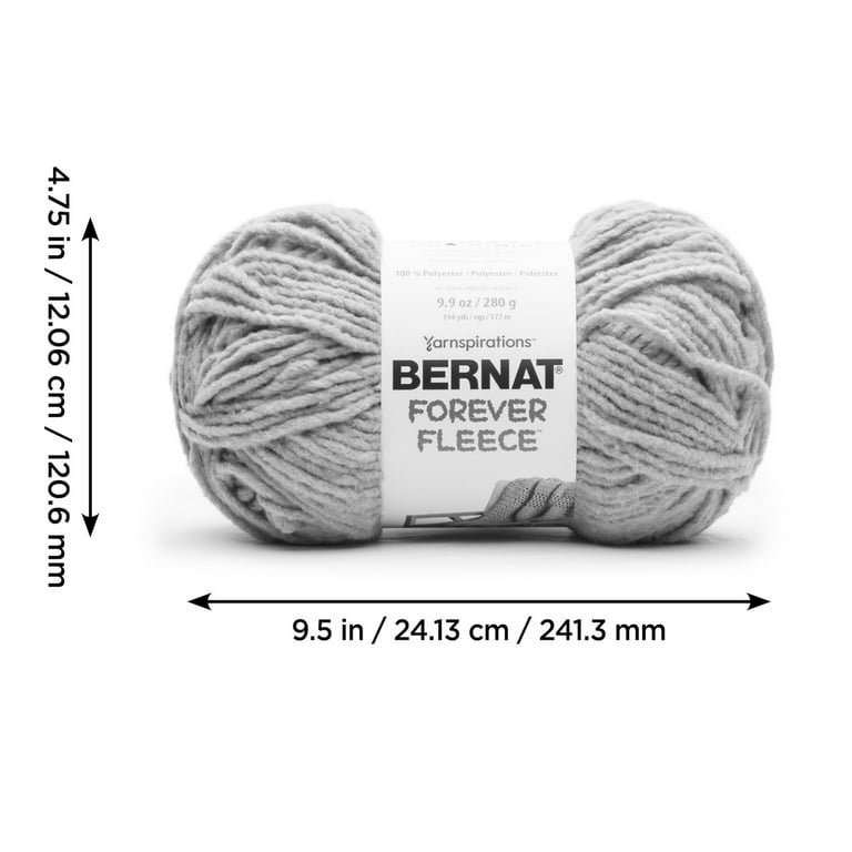 Bernat Forever Fleece #6 Super Bulky Polyester Yarn, Rumpus Red 9.9oz/280g, 194 Yards (2 Pack)