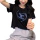 thumbnail image 1 of Letra de impresión gráfica corta Camiseta mujer casual moda manga corta cuello redondo superior para fiesta, 1 of 8