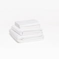 thumbnail image 1 of Juego de Sábanas de Algodón tipo Satín Luuna, Sábanas de Cama Frescas y Resistentes, King Size blanco King Size, 1 of 8
