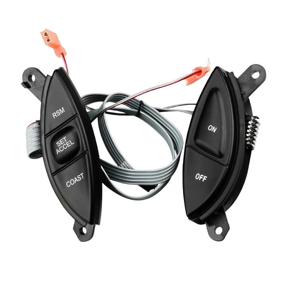 Steering Wheel Mounted Cruise Control Switch Button Kit, Fit For 1998-2003 Ford Ranger, 2001-2005 Explorer Sport Trac, F150, Replace #F87Z-9C888-BB, Cruise Control Switch Replacement-black-a pair
