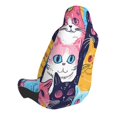 thumbnail image 2 of Wukai Colorful Cats Pattern Art Full Set Car Seat Covers with Soft Padding Universal Auto Front Seats Protector and Cushion Mat, 2 of 5
