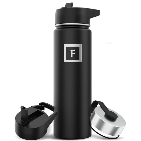 Botella de agua IRON °FLASK Camping & Hiking 650 ml Midnight Black