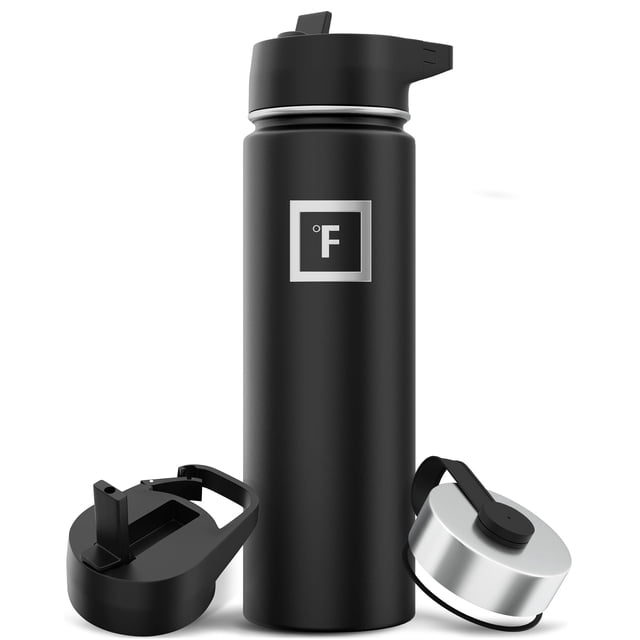 Botella de agua IRON °FLASK Camping & Hiking 650 ml Midnight Black