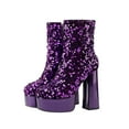 thumbnail image 2 of LSLJS Bottines à Talons Hauts Épais Imperméables pour Femmes, Bottines à Talons Hauts pour l'Automne et l'Hiver, 2 of 4