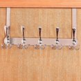 thumbnail image 4 of nipocaio 1pcs Heavy Duty Silver Bathroom Robe Hooks Over The Door Hooks Coat Rack For Hanging Clothes Hat Towel, 4 of 5