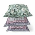 thumbnail image 2 of 20" Green Gray Springtime Zippered Suede Throw Pillow, 2 of 3