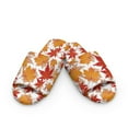 thumbnail image 2 of COEQINE Maple Leaf Red Fall Slippers for Women Comfy Fuzzy Slides Trendy Open Toe Shoes Machine Washable Slip On Slippers Women Footwear for Home Bedroom Spa Travel Hotel, 46-47, 2 of 7