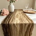 thumbnail image 5 of Party Runner,Gradient Crinkle Sheer Gauze Long Table Cover With Multi Tone Color Options,Reception Cake Mat Used For Bohemian Wedding Classroom Event Decor, 5 of 7