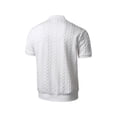 thumbnail image 4 of FRSASU Men's Polo Shirt Short Sleeve Jacquard Business Casual Breathable Casual Summer Tops White, 4 of 7