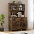 thumbnail image 2 of Royalbelle Freestanding Kitchen Pantry Cabinet with Microwave Stand & Adjustable Shelves, 2 of 8