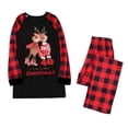 thumbnail image 1 of Conjuntos de pijamas familiares a juego TIMIFIS Pijamas navideños con camiseta de manga larga con ciervo y pantalones a cuadros Ropa de estar por casa para, 1 of 5