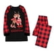 thumbnail image 1 of TIMIFIS Conjuntos de pijamas familiares a juego Pijamas navideños con camiseta de manga larga con ciervo y pantalones a cuadros Ropa de estar por casa para mujeres/hombres/niños/parejas/adultos/bebés, 1 of 5