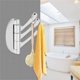 thumbnail image 2 of Ganchos de pared giratorios Ganchos para abrigos plegables de metal macizo con tres brazos giratorios Percha triple, 2 of 5