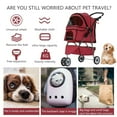 thumbnail image 4 of CZMDZH Dog Stroller,3 Wheels Travel Folding Pet Stroller for Small Medium Dog Cat Jogger Stroller with Storage Basket Removable Liner, 4 of 7
