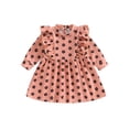 thumbnail image 1 of xiaxaixu Robe pour Filles Enfants à Imprimé Floral, Volants, Col Rond, Manches Longues, Robe d'Automne Mode Décontractée, Robe de Princesse, 1 of 8