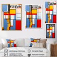 thumbnail image 4 of Designart "Harmonious Pastel Geometric Blend I" Landscape Sunset Floater Framed Wall Art Prints, 4 of 5