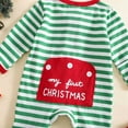 thumbnail image 7 of Gelikeya Baby Christmas Outfit Clothes for Boys Girls Striped Print Long Sleeve Jumpsuit Toddler Rompers (A01 Green, 3-6 Months), 7 of 7