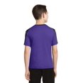 thumbnail image 3 of Sport-Tek Youth PosiCharge Competitor Sleeve Blocked Tee-L (Purple/ Black), 3 of 3