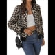 thumbnail image 2 of Chaqueta con Cremallera y Estampado de Leopardo para Mujer, Chaquetas de Larga, Prendas de Vestir Exteriores Estampado de Leopardo S, 2 of 8