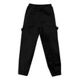 thumbnail image 5 of Mens Pants Multi Pockets Solid Color Elastic Waist Drawstring Slim Fit Dressy Trousers Stretchy Summer Athletic Work Mens Sweatpants, 5 of 9