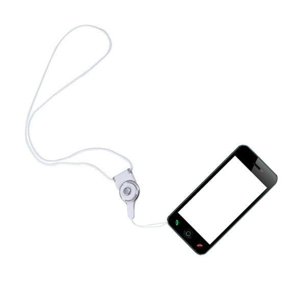 UPKOCH wrist lanyard Long Lanyard Mobile Phone Shell Rope Nylon White 1Pcs 18.9*0.9*0.3in