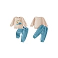 thumbnail image 6 of RUINIXCW Toddler Baby Boy Birthday Outfit Long Sleeve Sweatshirt and Pants 2Pcs, 6 of 8