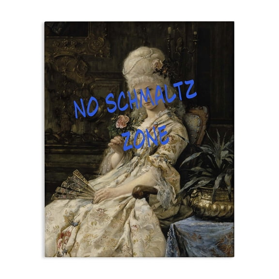 Stupell Industries Iconic No Schmaltz Zone Canvas Wall Art, design by Grotto Studios
