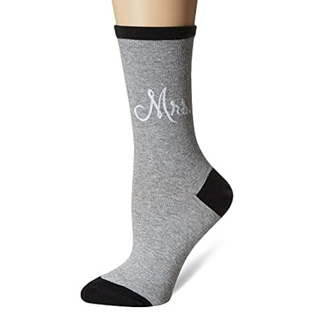 

Hot Sox Women s Wedding Bliss Novelty Casual Crew Mrs. (Grey Heather) Shoe Size: 4-10 (Sock Size: 9-11)
